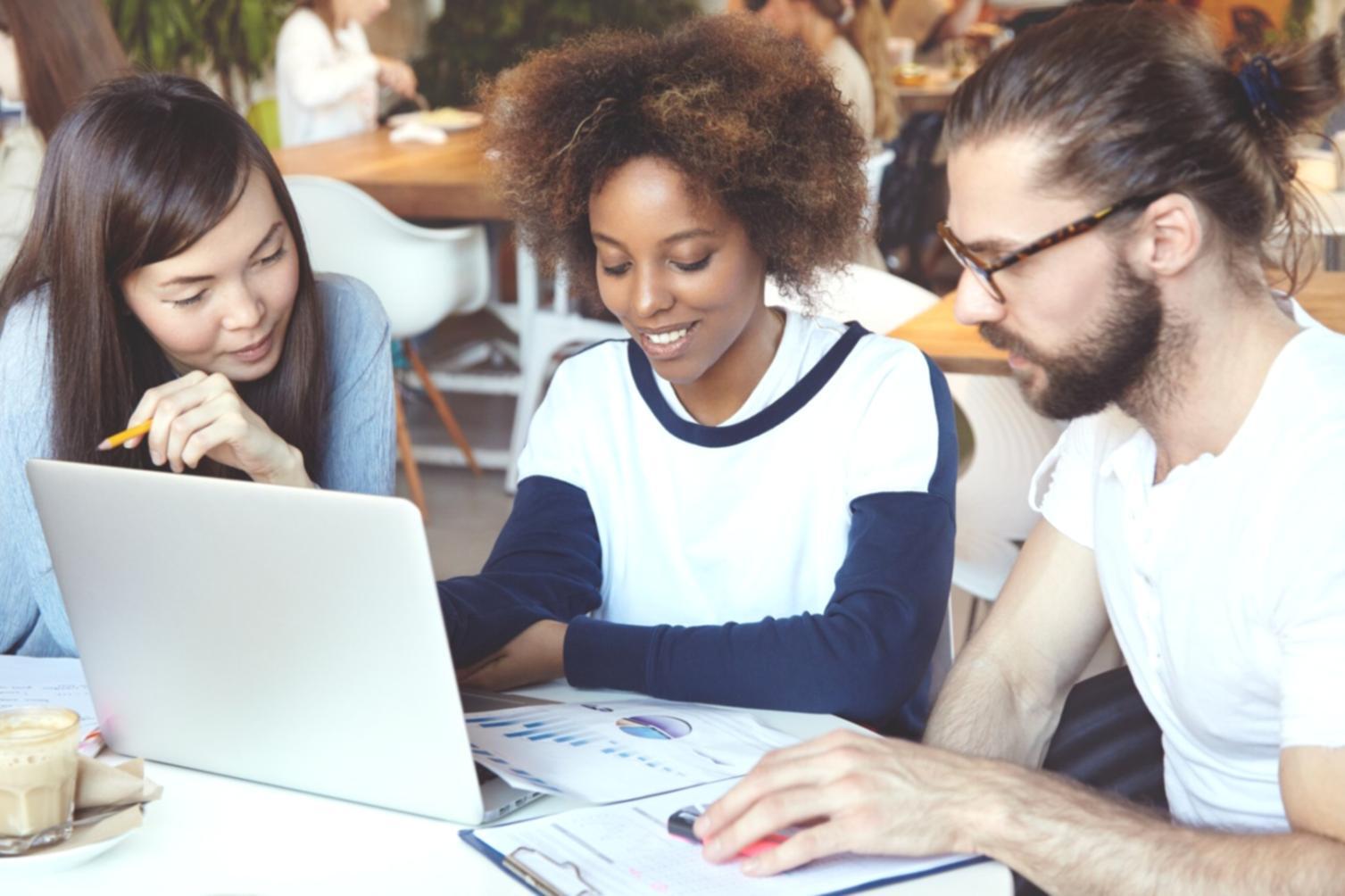 Financial planning workspace with charts and analysis tools